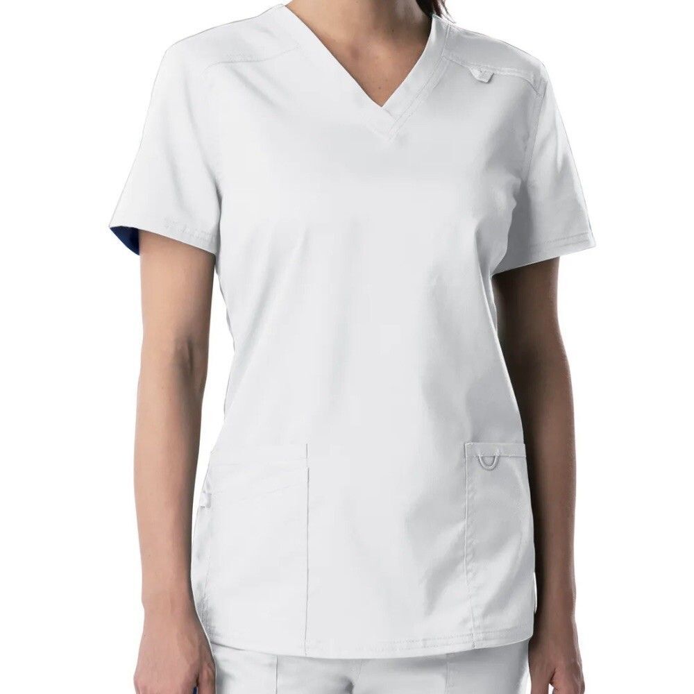 Landau ProFlex Women's V Neck Scrub Top 4160 White 3XL New with Defect